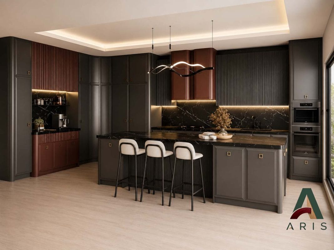 کابینت انزو با MDF خارجی- آریس چوب