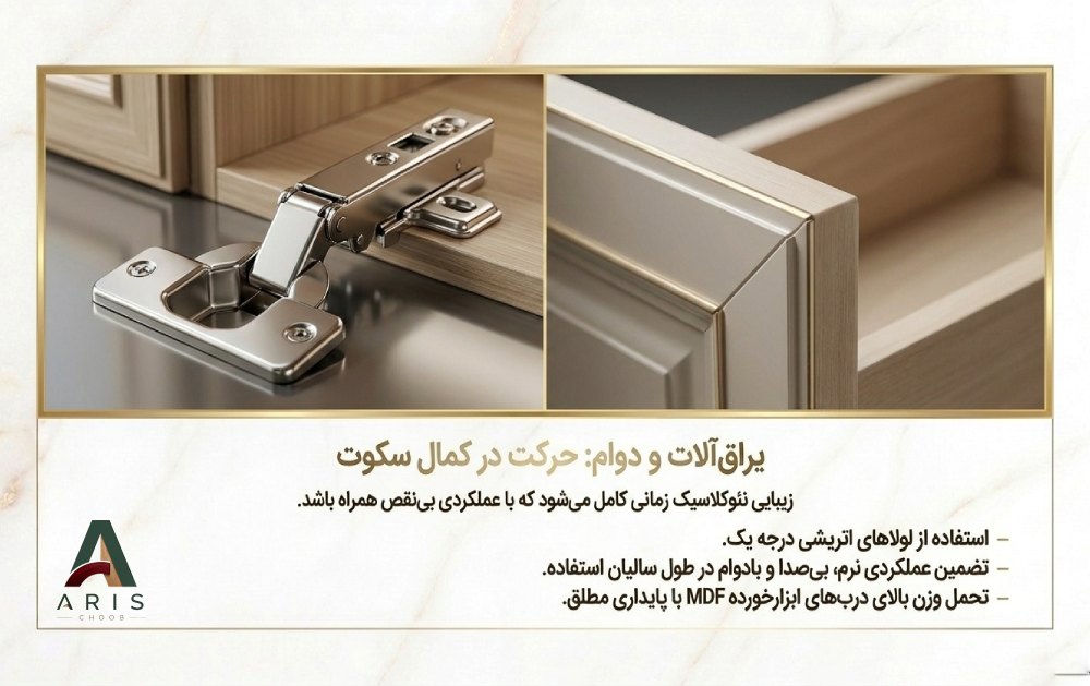 یراق آلات کابینت نئوکلاسیک- آریس چوب