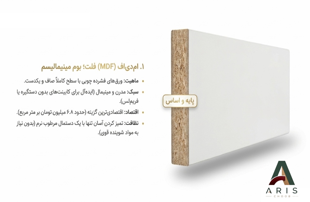 درب کابینت mdf- آریس چوب